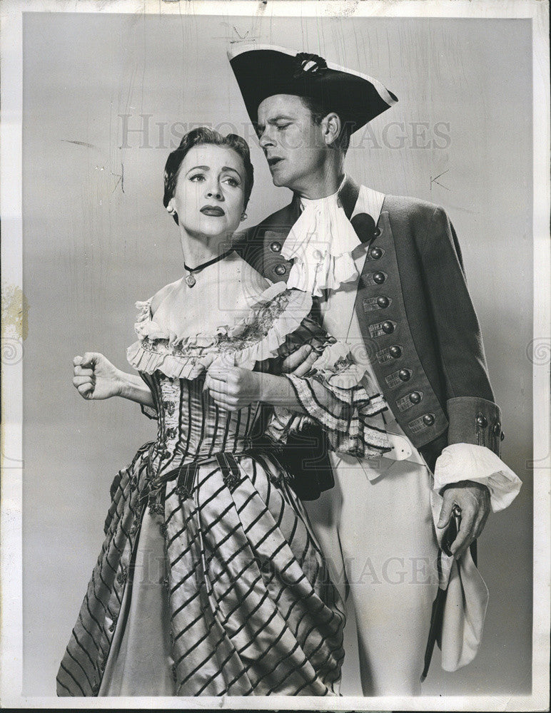 1955 Press Photo Anne Jeffreys &amp; Robert Sterling on NBC TV. - Historic Images