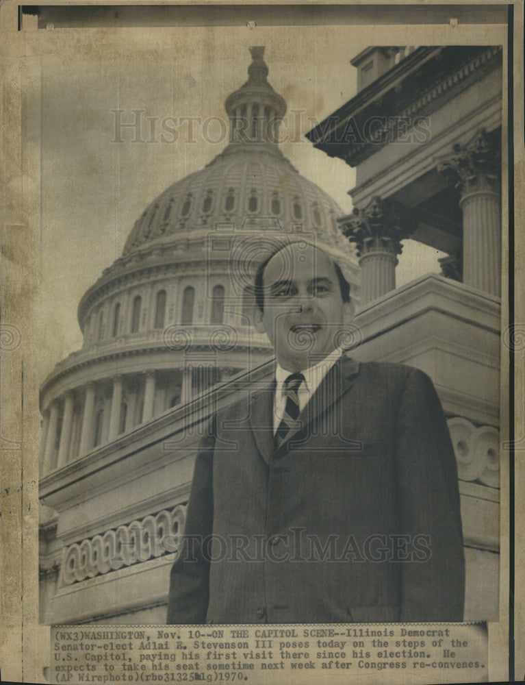 1970 Press Photo Adlai E. Stevenson III. - Historic Images