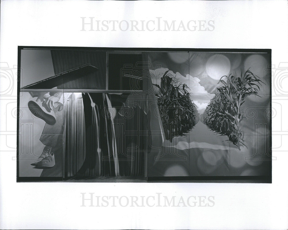 1966 Press Photo James Rosenquist &quot;Untitled&quot; Oil on Canvas - Historic Images