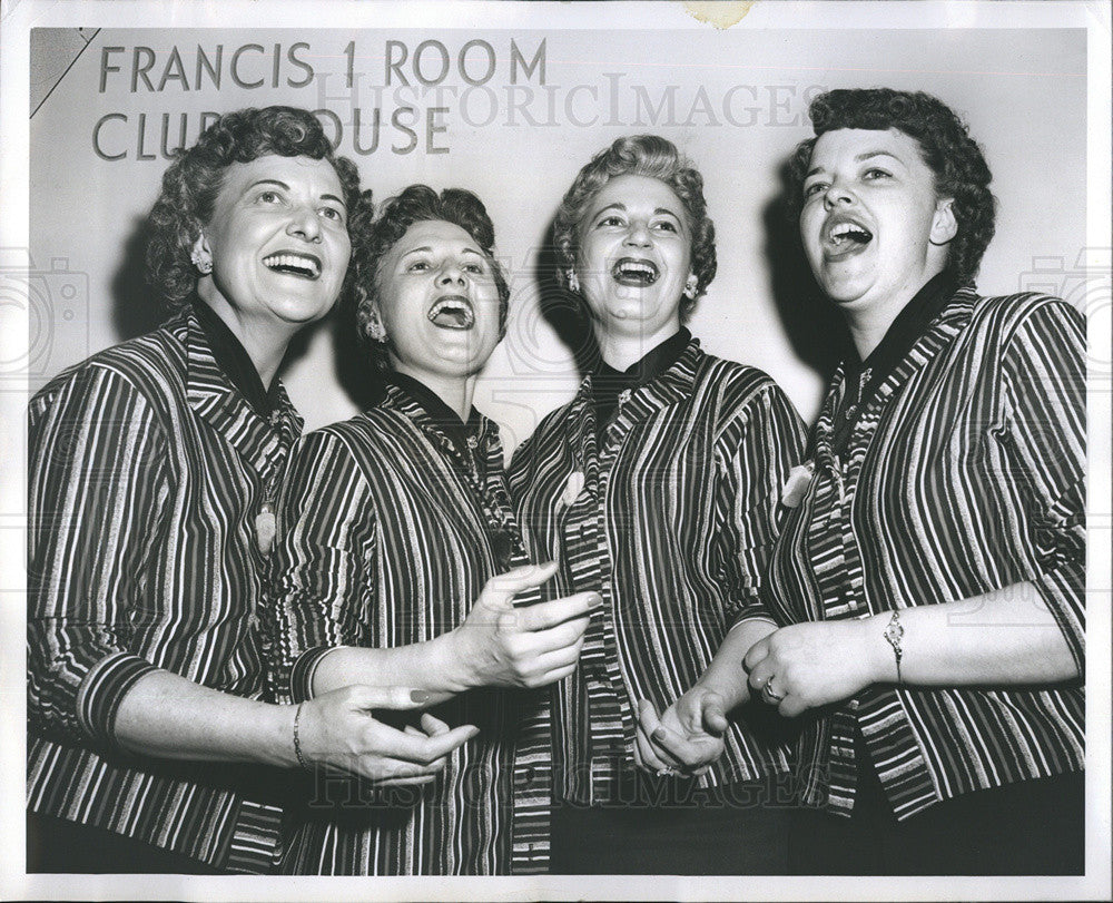 1958 Press Photo Sweet Ad-O-Line&#39;s Singing Group, The Happy Harmonizers - Historic Images