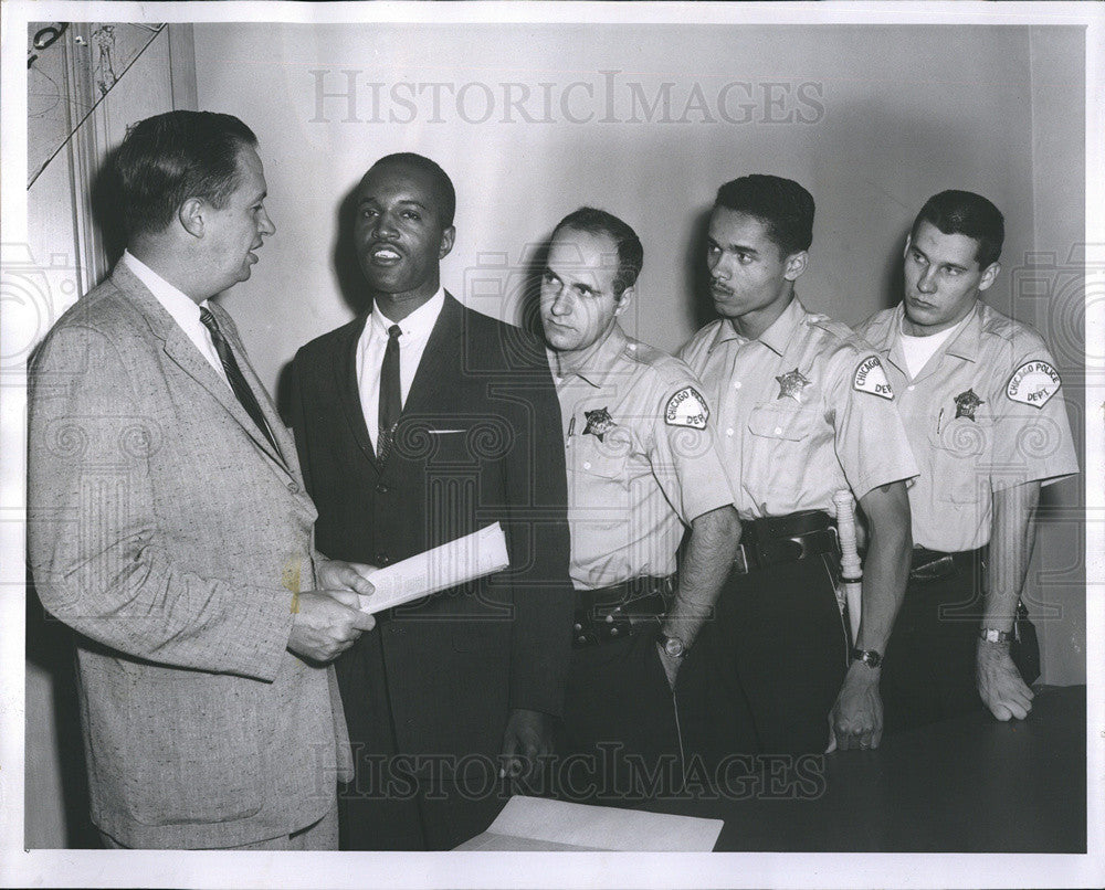 1961 Press Photo Charles Mooney Ralph Deluca LeMonte Adkins Donald Grys Police - Historic Images