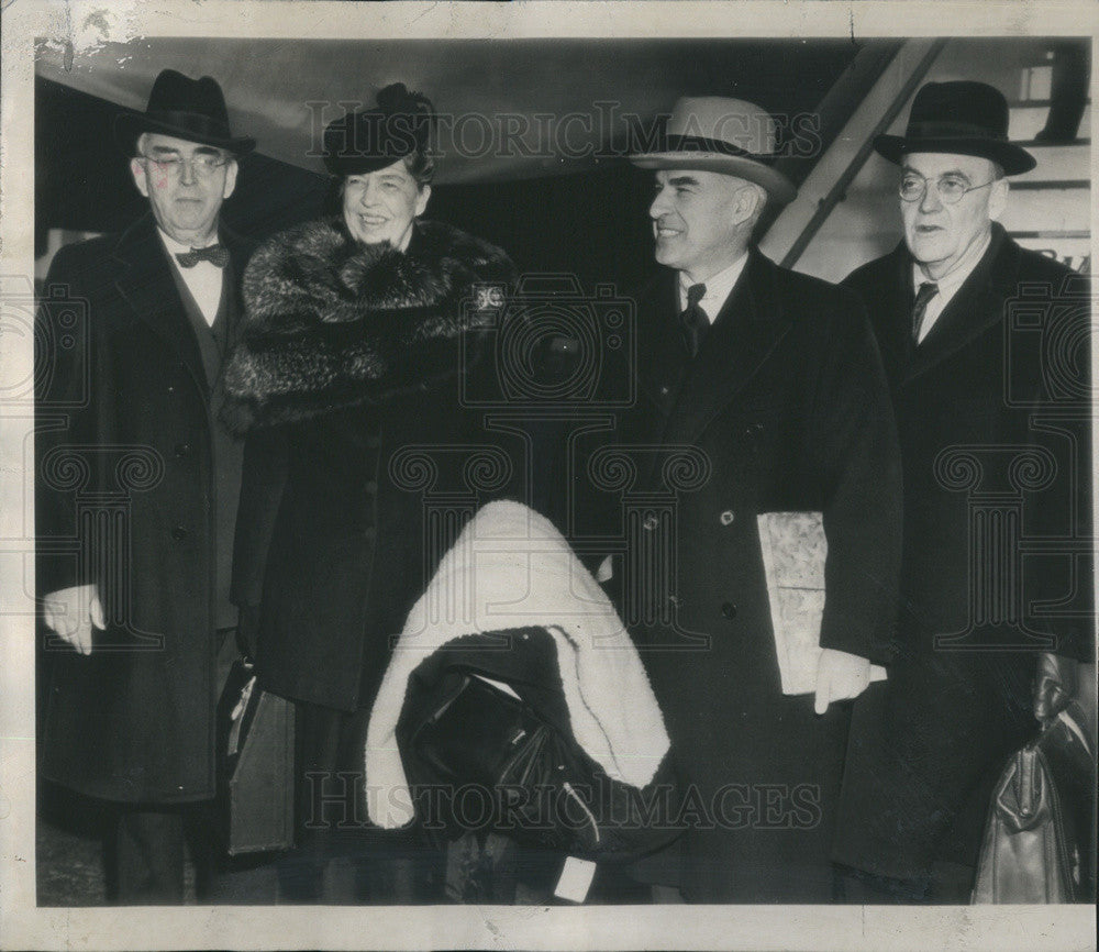 1946 Press Photo U.S. delegates arrive from conclusion of United Nations meeting - Historic Images