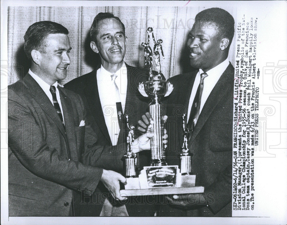 1956 Press Photo San Francisco Richard LitfinUnited Press Trophy Casey Jones - Historic Images