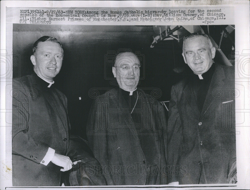 1966 Press Photo Roman Catholic hierarchy leaving for session  in Rome. - Historic Images