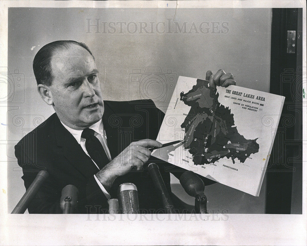 1967 Press Photo James M Quigley Commissioner of Federal Water Pollution Control - Historic Images