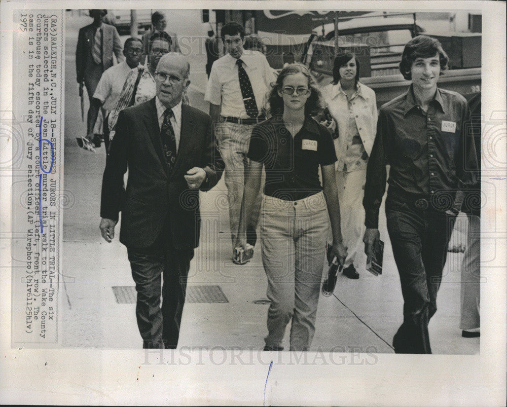 1975 Press Photo Jury in the Joan Little murder trial - Historic Images