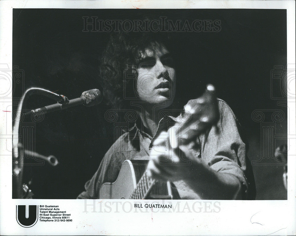 1972 Press Photo Singer Bill Quateman - Historic Images