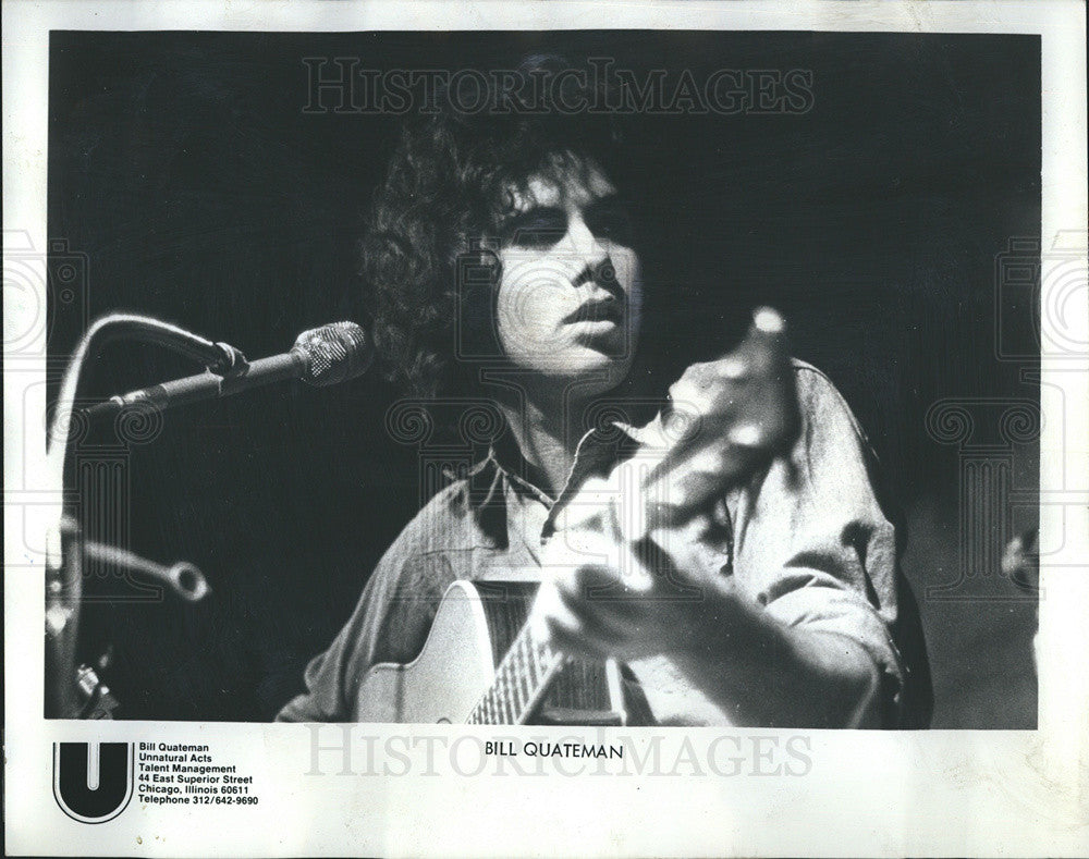 1972 Press Photo Singer Bill Quateman - Historic Images