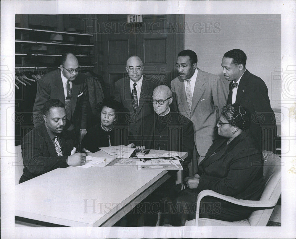 1954 Press Photo March Of Dimes Leaders From Chicago&#39;s South Central - Historic Images