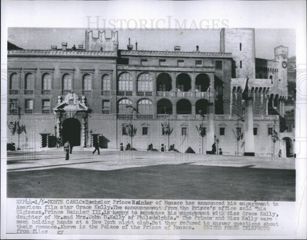 1956 Press Photo of &quot;Palace of Monaco&quot;, Monte Carlo. - Historic Images