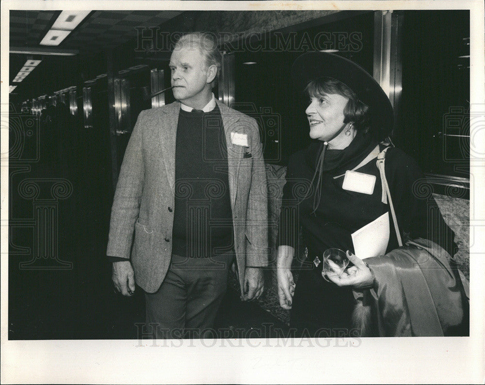 1984 Press Photo Tony Mockus &amp; Yolonda Miller at the Sun-Times - Historic Images