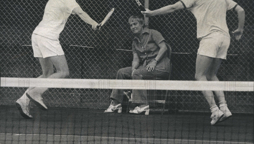 1973 Press Photo John Paczkowski and Jim Merkel go after shot to win state title - Historic Images