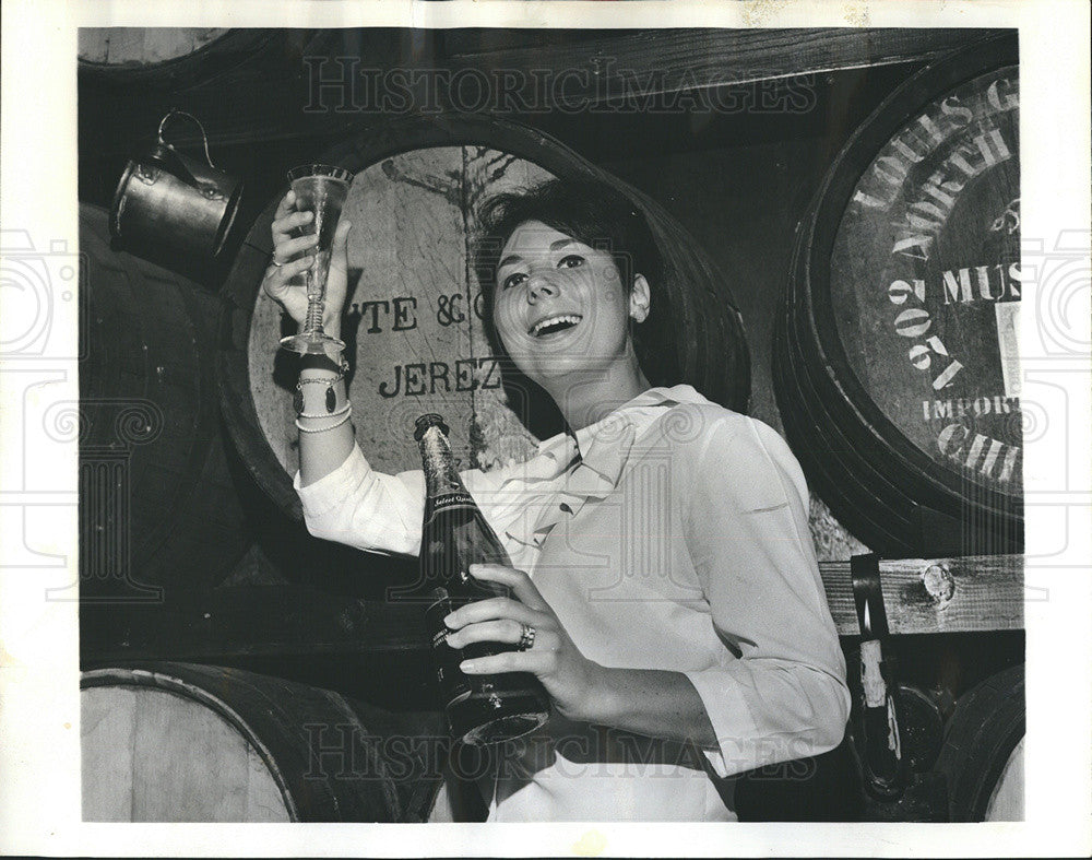 1964 Press Photo Mrs. James O&#39;Riley Toast At Associates Of Madonna Center Party - Historic Images