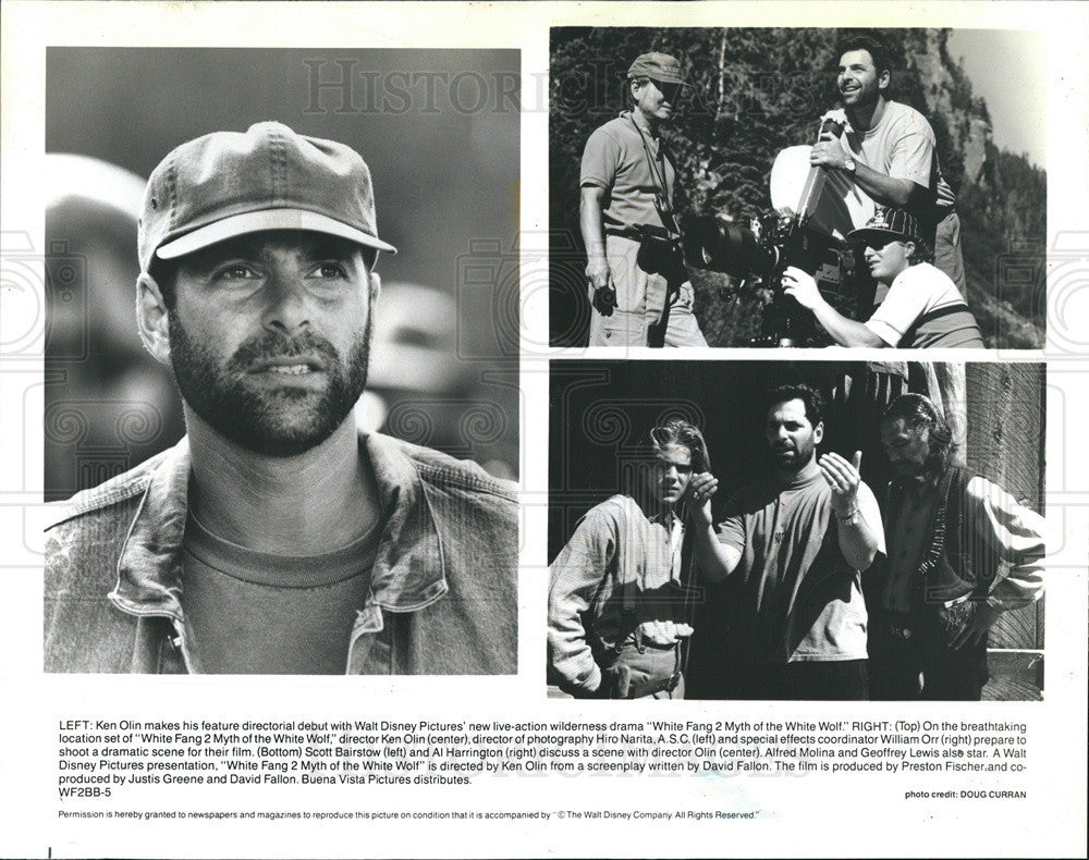 1994 Press Photo of Director Ken Olin, set up shots for &quot;White Fang 2&quot; - Historic Images