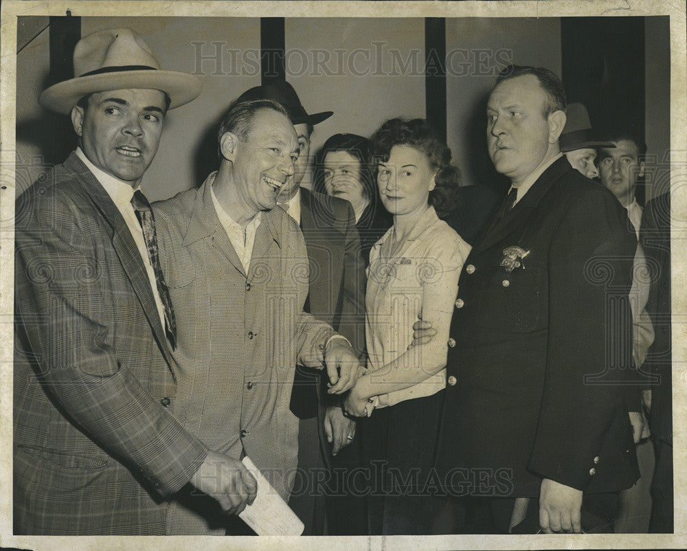 1952 Press Photo John Nolan/Helen Johnson In Custody For Ralph Thorpe Killing - Historic Images