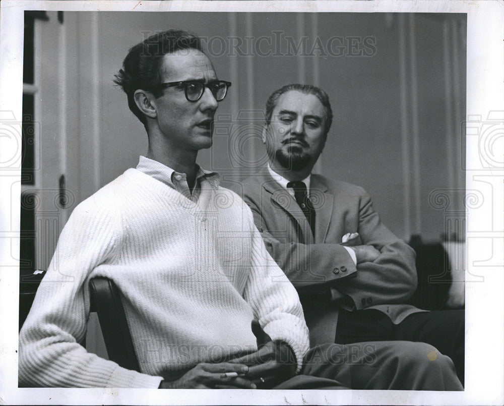 1965 Press Photo Ellis Rabb And Robert Schnitzer, Theater University Of Michigan - Historic Images