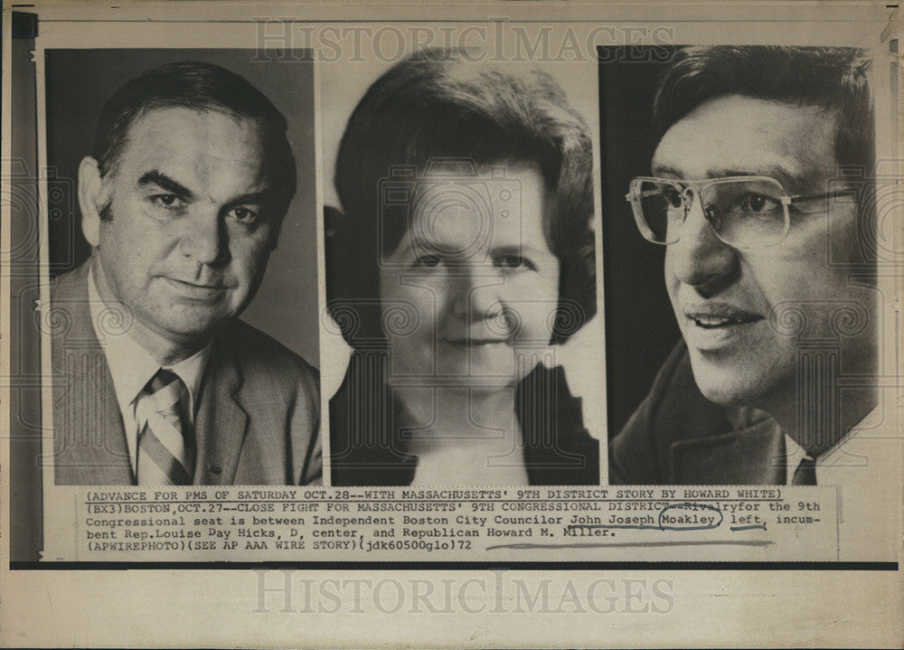 1972 Press Photo Mass 9th Congressional District candidates for election - Historic Images