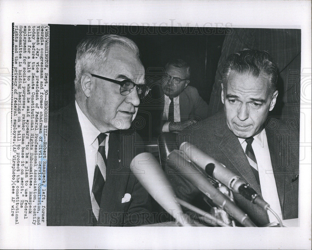 Press Photo Robert Ramspeck Former Georgia Congressman Chairman Civil Service - Historic Images