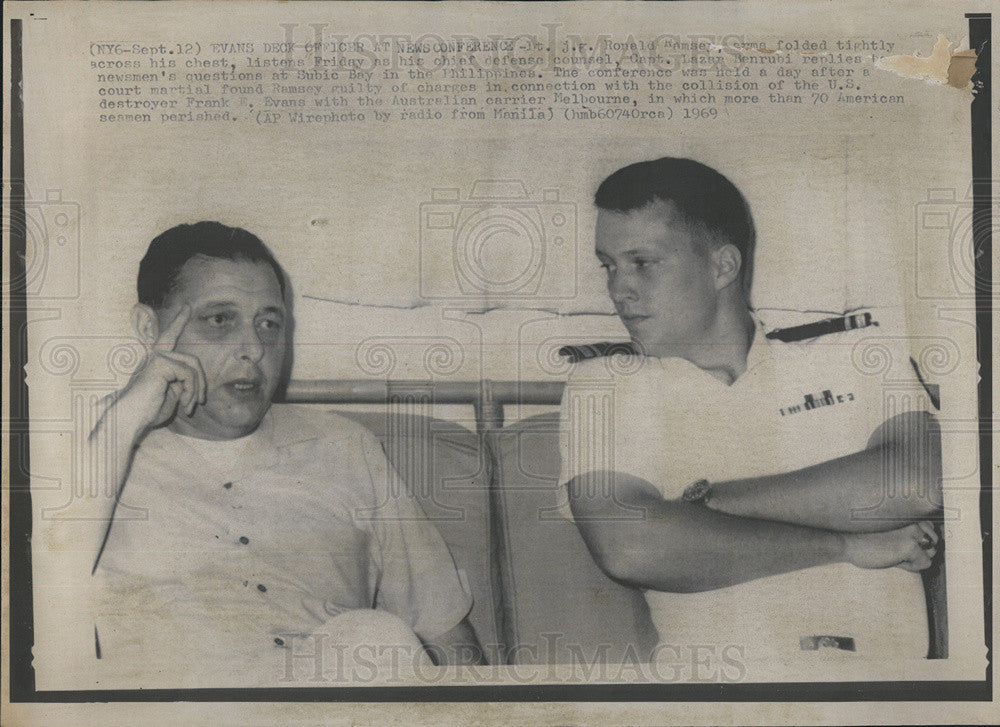 1969 Press Photo Lt. Ramsey After Found Guilty of Partial Ship Collisi ...