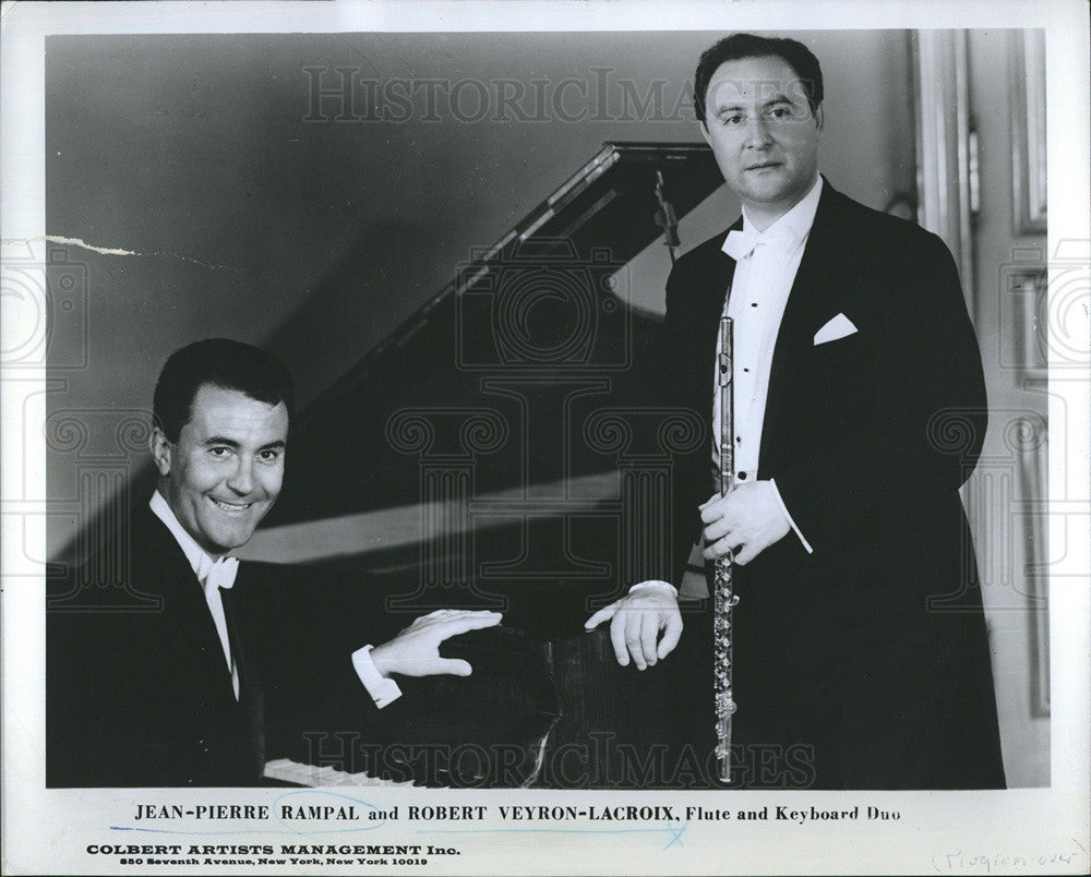 1969 Press Photo COPY Jean-Pierre And Robert Veyron-Lacroix Play Flute/Keyboard - Historic Images