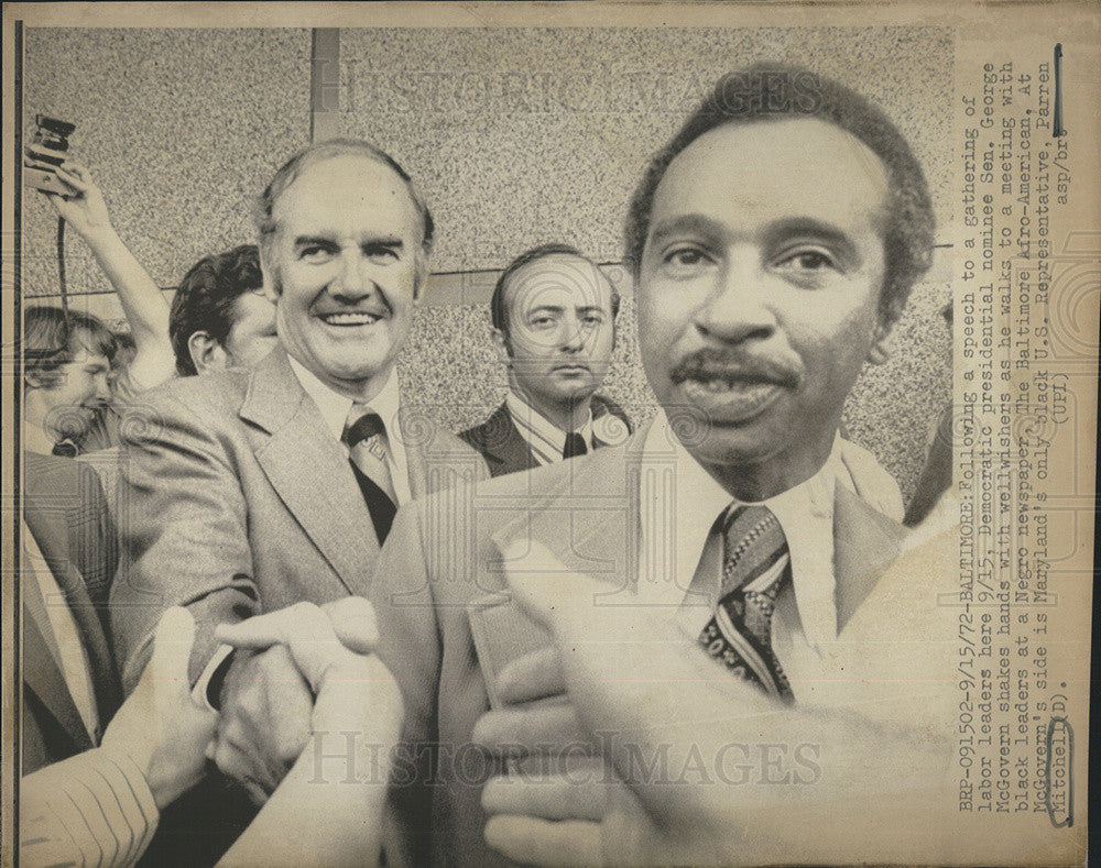 1972 Press Photo U.S. Representative Parren Mitchell following speech - Historic Images