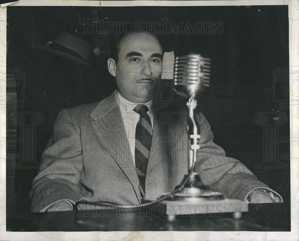 1953 Press Photo Ralph Mitchell First witness on stand at Crime hearing at city - Historic Images