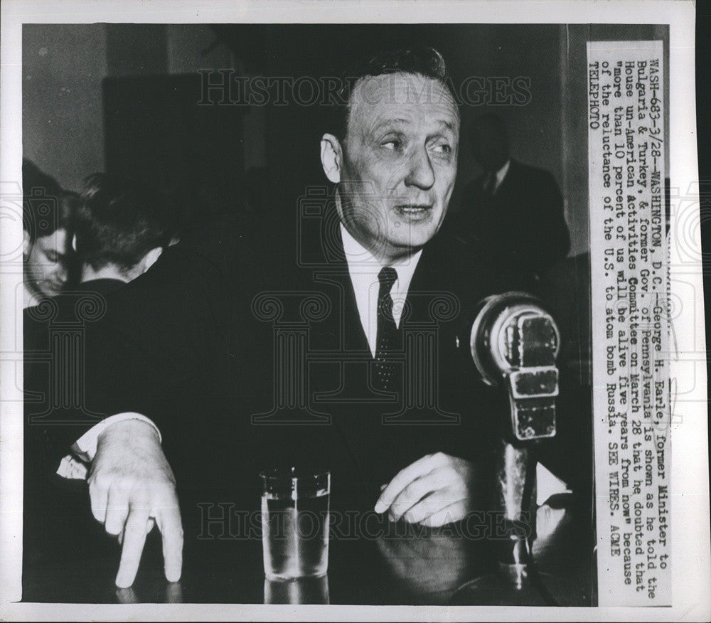 Press Photo Former Governor of Pennsylvania, George H. Earle - Historic Images