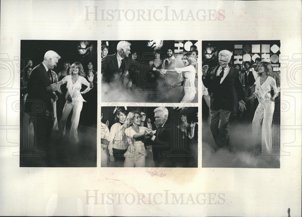 1979 Press Photo Barnaby Jones Series Actors Buddy Ebsen Sandra Kern Scenes - Historic Images