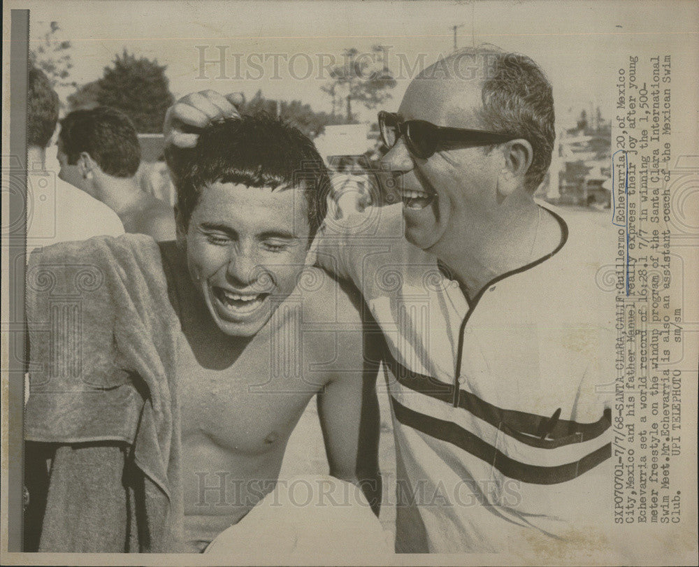 1968 Press Photo Guillermo Echevarriaat swim meet - Historic Images