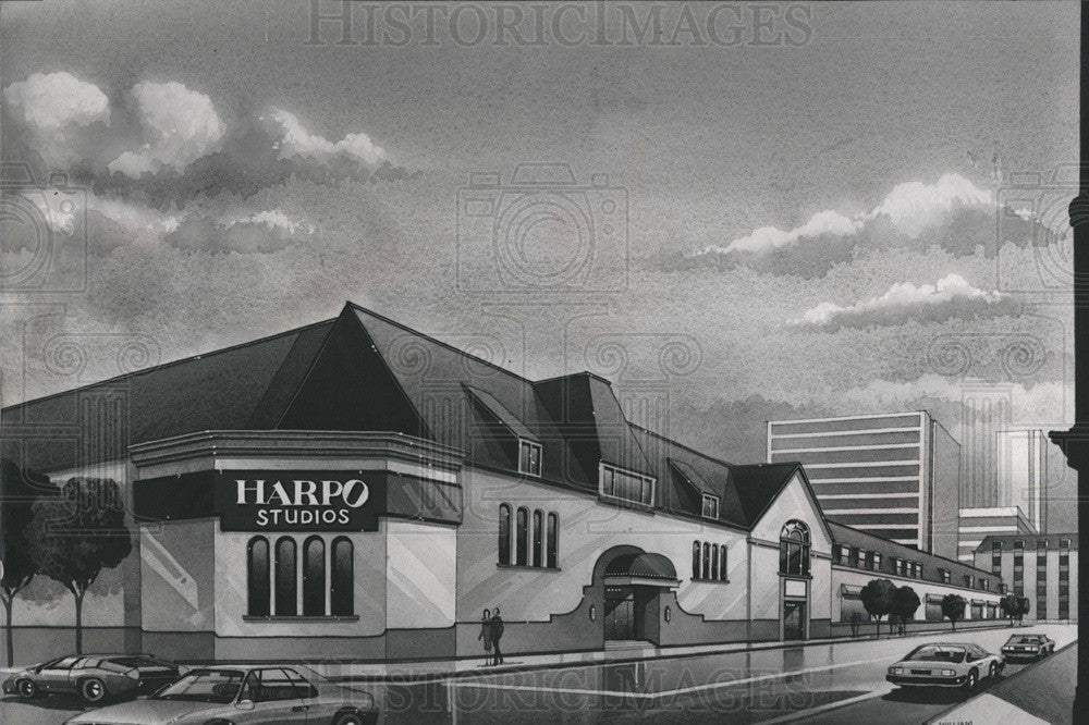 1988 Press Photo Artist Rendering  Oprah Winfrey Harpo Studios Building Exterior - Historic Images