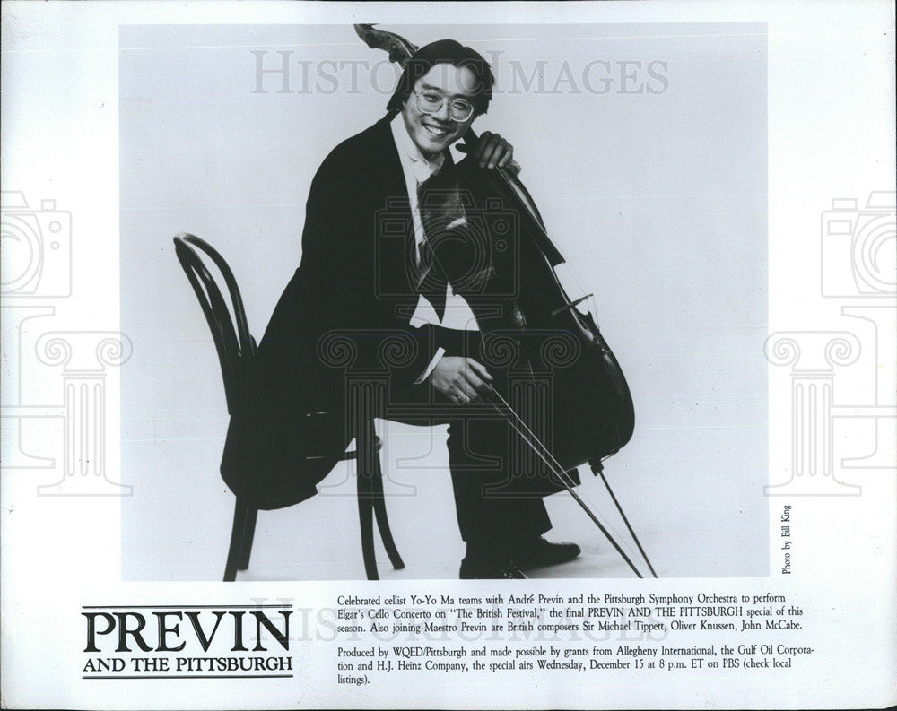 Press Photo Cellist Yo-Yo Ma - Historic Images