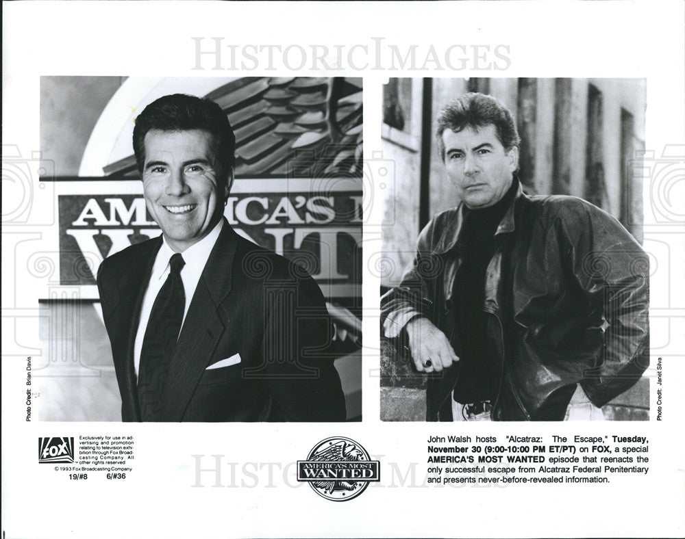 1996 Press Photo John Walsh hosts Alcatraz: The Escape - Historic Images