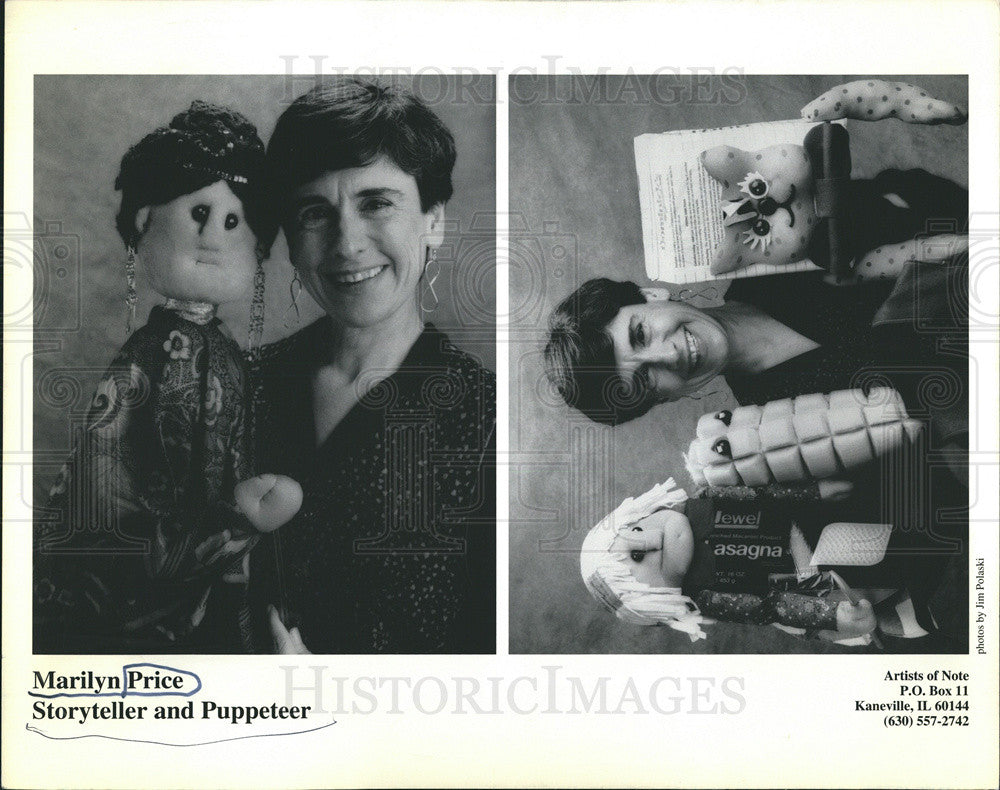 Press Photo Marilyn Price, Storyteller and Puppeteer - Historic Images