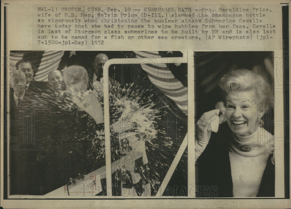 1972 Press Photo US Rep Melvin Price and Wife Geraldine Price - Historic Images