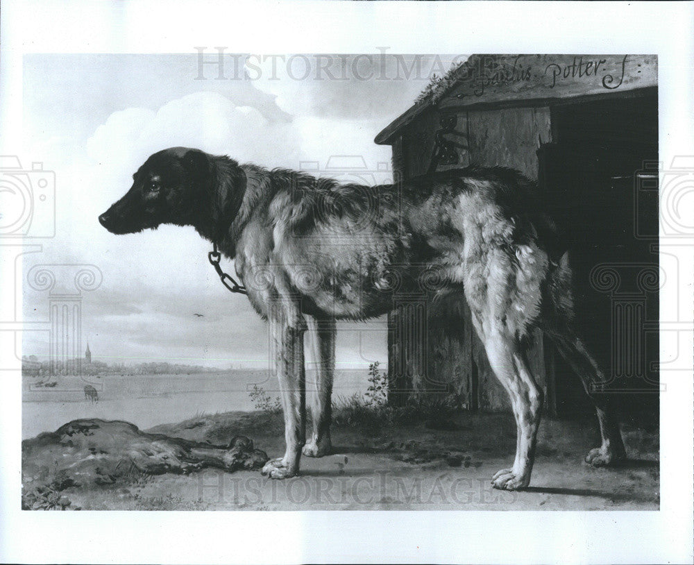 Press Photo Oil Painting &quot;The Watchdog&quot; by Paulus Potter - Historic Images