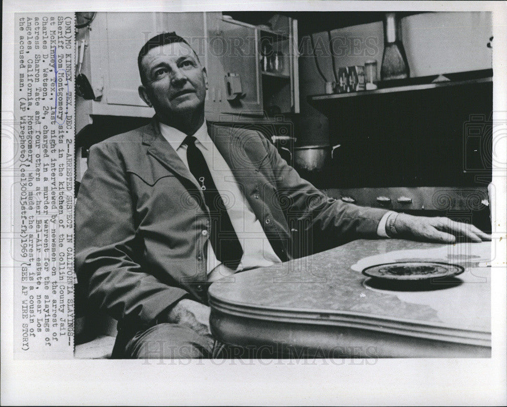 1969 Press Photo Sheriff Tom Montgomery Collin County Jail - Historic Images