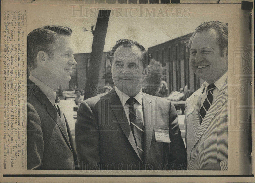 Press Photo Ill. Atty. Gen. William Scott, James S. Lynn, and R. Mitchler - Historic Images