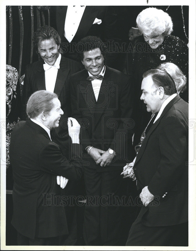 1986 Press Photo Philip Michael Thomas NBC&#39;s 60th Celebration Martha Raye - Historic Images