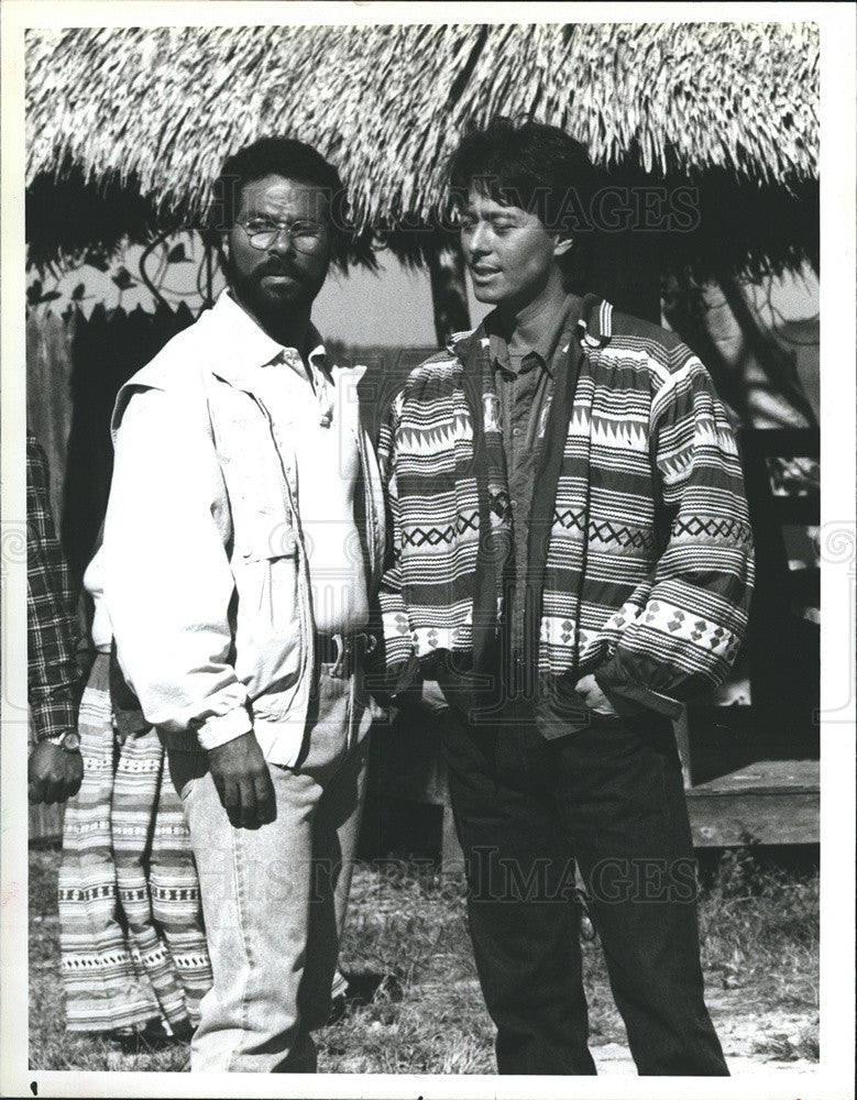 1988 Press Photo Philip Michael Thomas Patrick Bishop Indian Wars Miami Vice - Historic Images