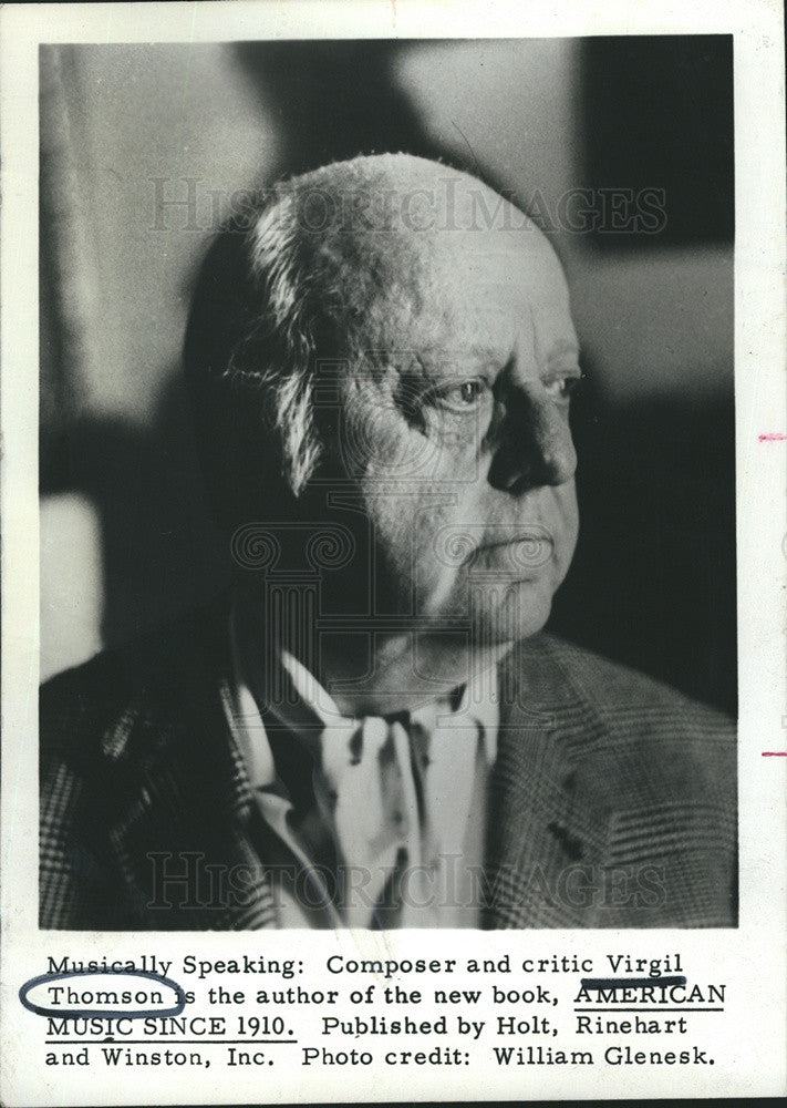 1971 Press Photo Composer and Critic Virgil Thomson &amp; Author American Music Sinc - Historic Images