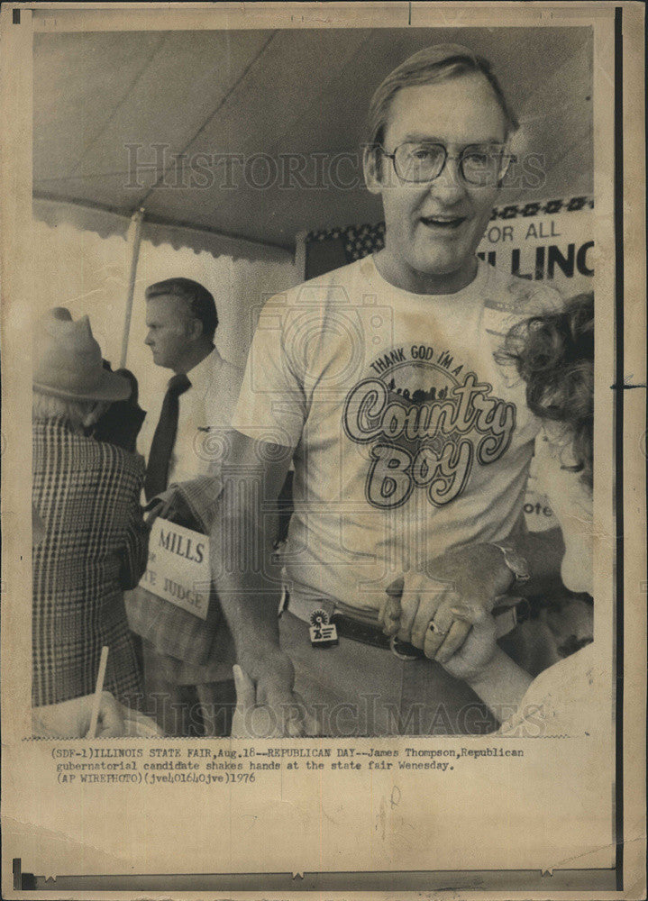 1976 Press Photo James Thompson, Republican gubernatorial candidate - Historic Images