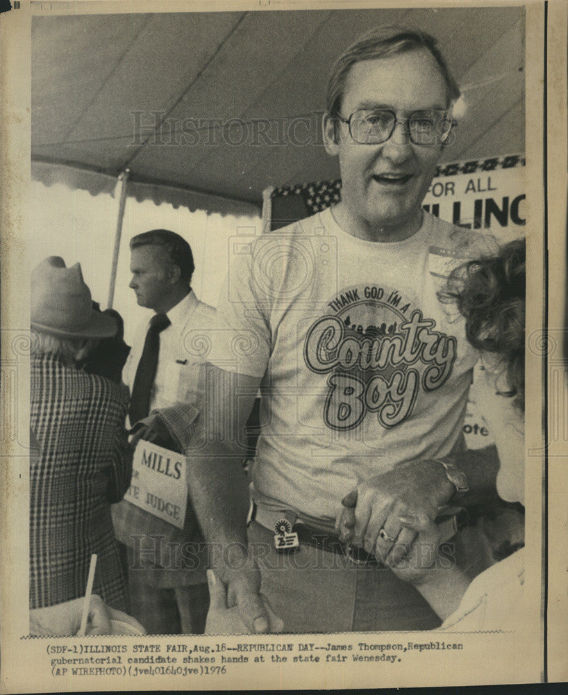 1976 Press Photo James Thompson, Republican gubernatorial candidate - Historic Images