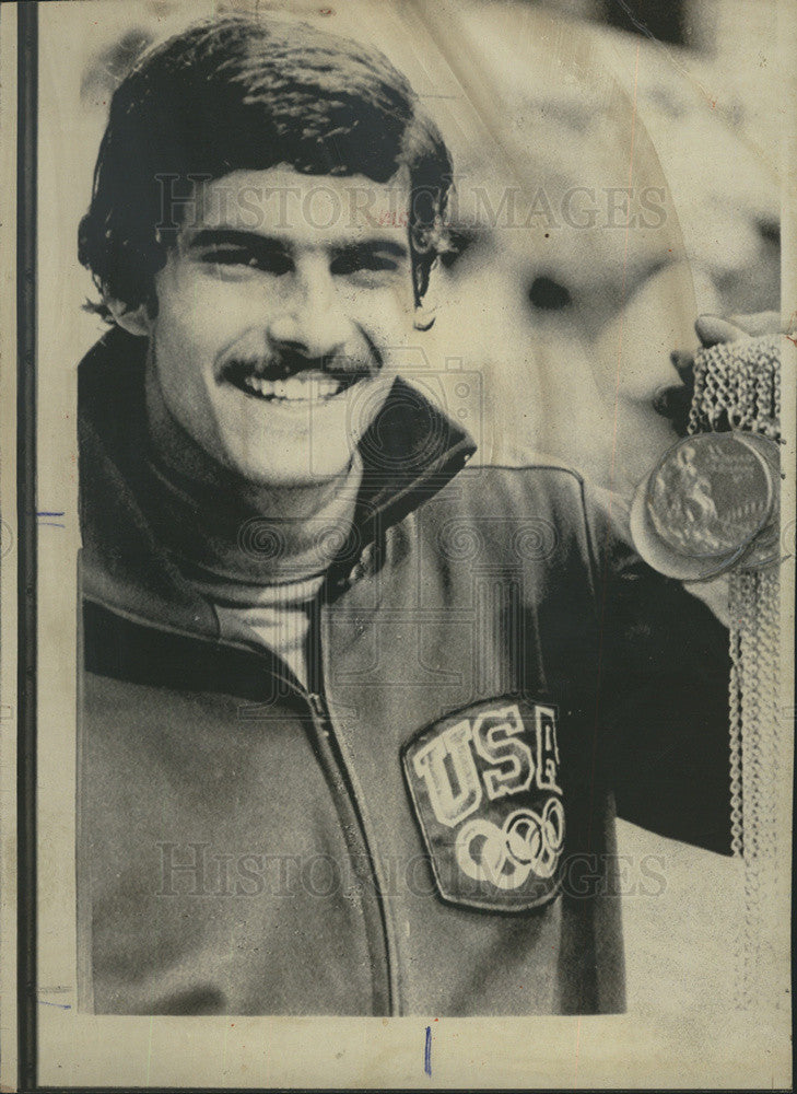 1972 Press Photo Mark Spitz Gold Medal 400 Meter Medley Relay Munich Olympics - Historic Images