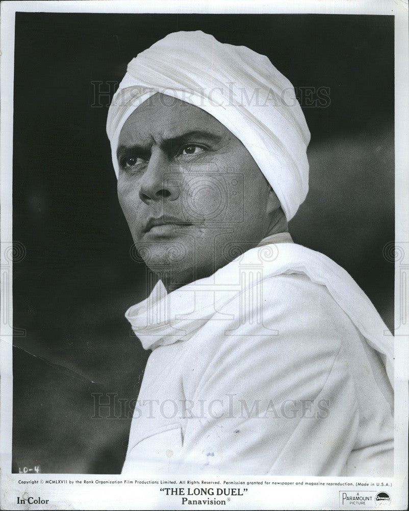 1967 Press Photo Yul Brynner stars in &quot;The Long Duel&quot; - Historic Images