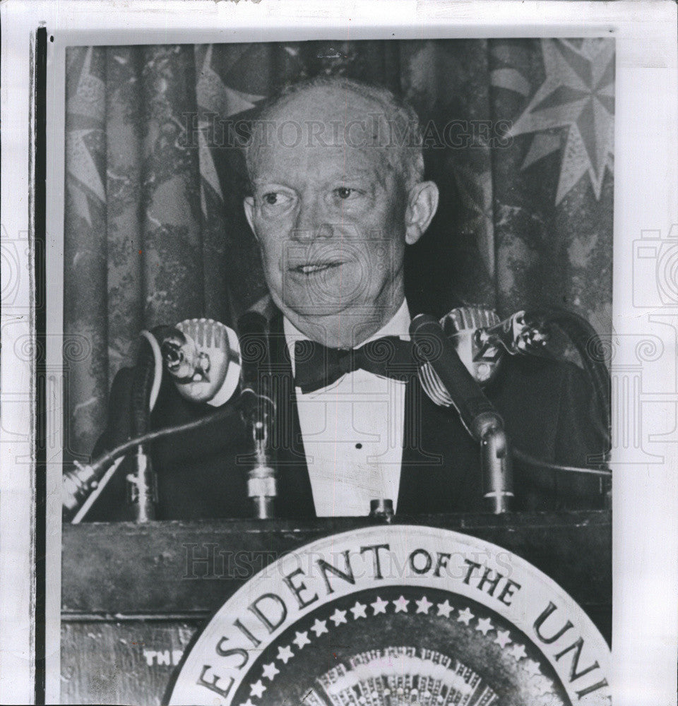 1960 Press Photo US President Dwight D. Eisenshower. - Historic Images
