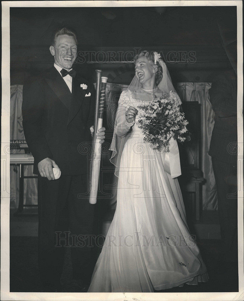 Press Photo Bob and Nomie Bundy Wedding - Historic Images