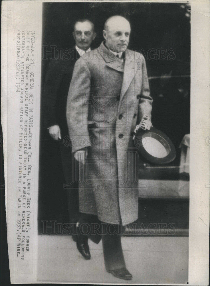 1944 Press Photo German Colonel General Ludwig Beck Reported Dead In Purge, 1937 - Historic Images