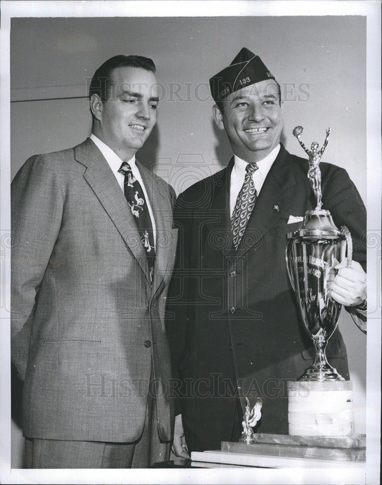 1951 Press Photo Erle Cocke Natl Commander American Legion &amp; Randolph Hearst - Historic Images