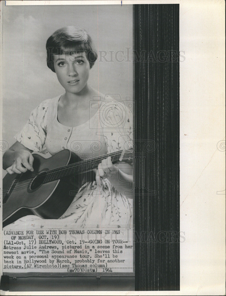 1964 Press Photo Actress Julie Andrews in &quot;The Sound of Music&quot; - Historic Images