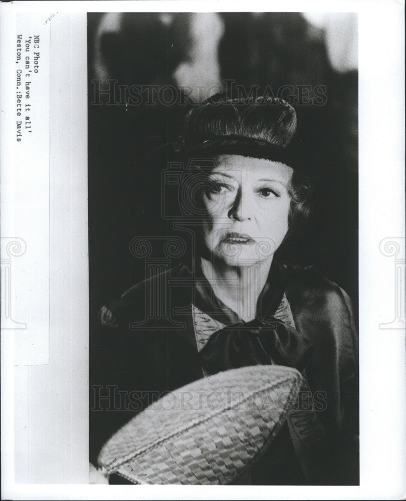 Press Photo Bette Davis in &quot;You Can&#39;t Have it All&quot; - Historic Images